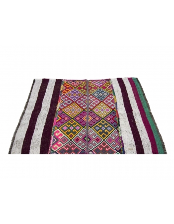 Colorful Vintage Decorative Kilim Rug