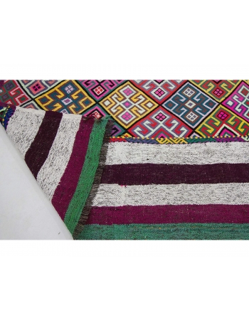 Colorful Vintage Decorative Kilim Rug