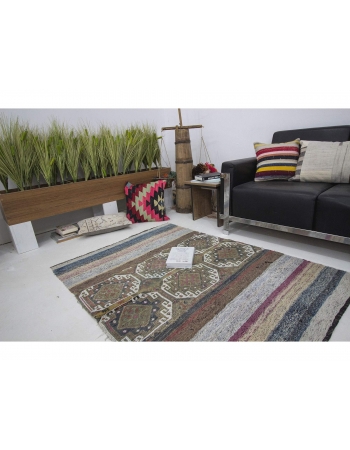 Decorative Vintage Unique Kilim Rug