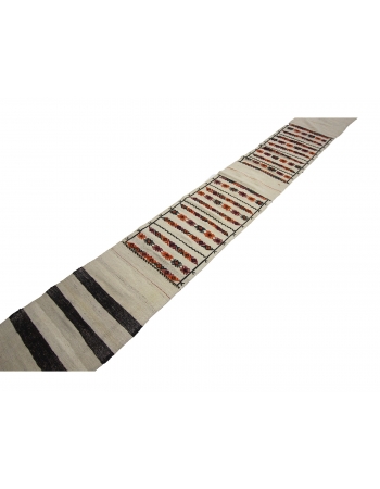 Narrow Long Vintage Kilim Runner Rug