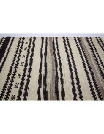 Striped Vintage Turkish Kelim Rug