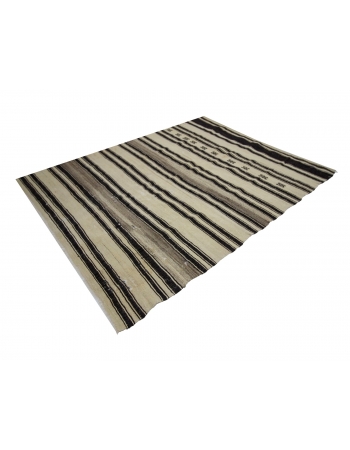 Striped Vintage Turkish Kelim Rug