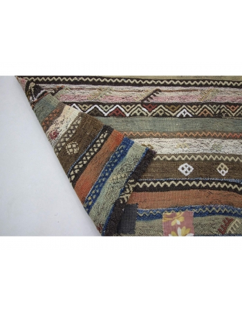 Striped Vintage Decorative Turkish Kilim Runner