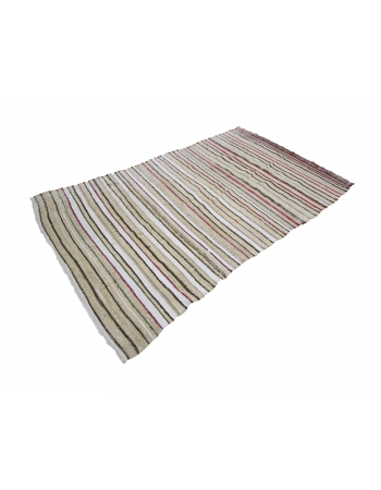 Striped Vintage Decorative Kilim Rug