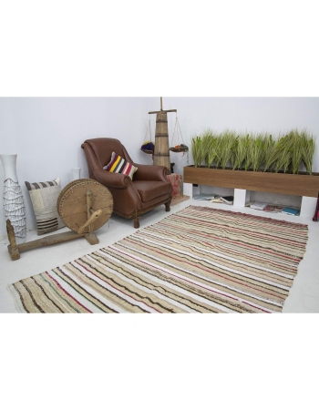 Striped Vintage Decorative Kilim Rug