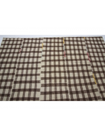 Modern Vintage Brown Kilim Rug