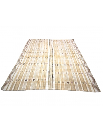 Vintage Modern Turkish Cotton Kilim Rug