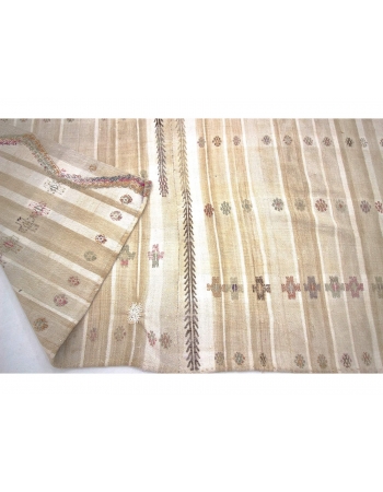 Vintage Modern Turkish Cotton Kilim Rug