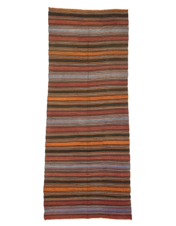 Striped Vintage Turkish Kilim Rug