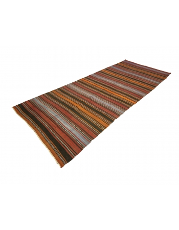 Striped Vintage Turkish Kilim Rug