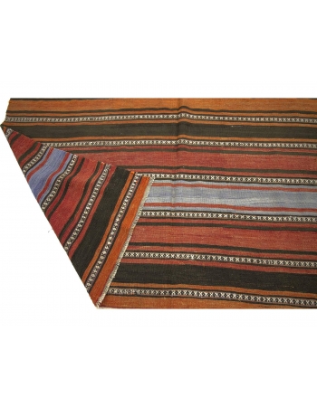 Striped Vintage Turkish Kilim Rug