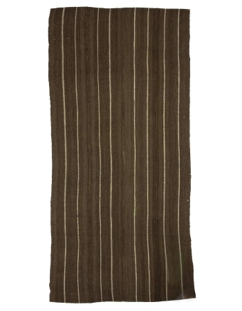 Natural Vintage Brown Kilim Rug