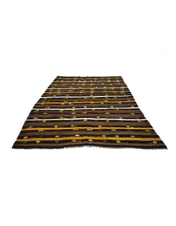 Striped Vintage Goat Hair Kilim Rug