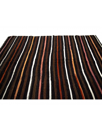 Striped Vintage Goat Hair Kilim Rug