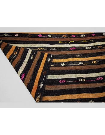 Striped Vintage Turkish Kilim Area Rug
