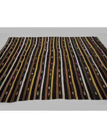 Striped Vintage Turkish Kilim Rug