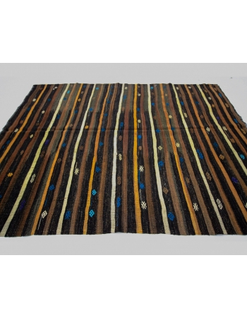 Striped Vintage Decorative Turkish Kelim Rug