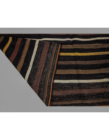 Vintage Striped Modern Turkish Kilim Rug