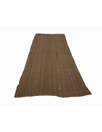 Plain Natural Brown Vintage Wool Kilim