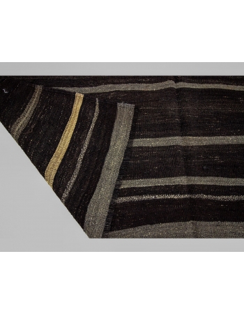 Striped Modern Vintage Goat Hair Kilim Rug