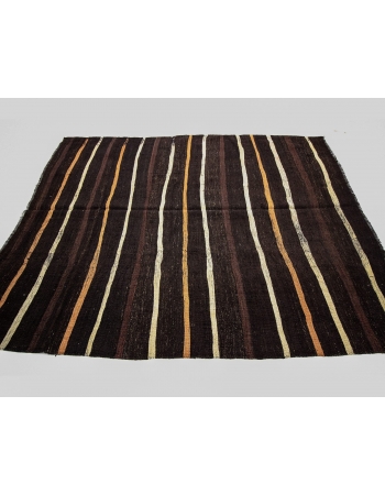 Vintage Striped Goat Hair Kilim Rug