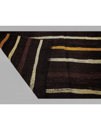 Vintage Striped Goat Hair Kilim Rug