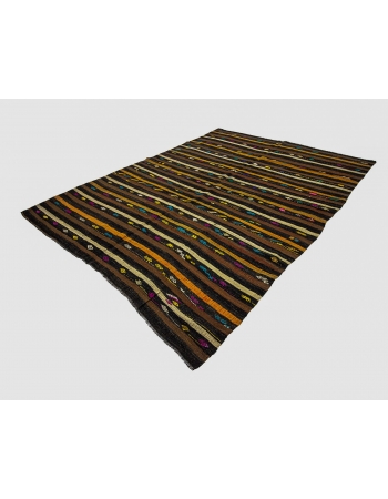 Striped Vintage Decorative Kilim Rug