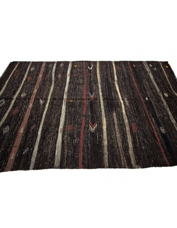 Vintage Modern Goat Hair Turkish Kilim Rug