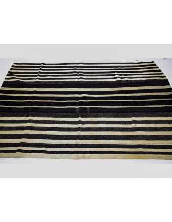 Vertical Striped Vintage Kilim Rug