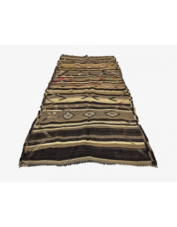 One of a Kind Vintage Turkish Kilim Rug