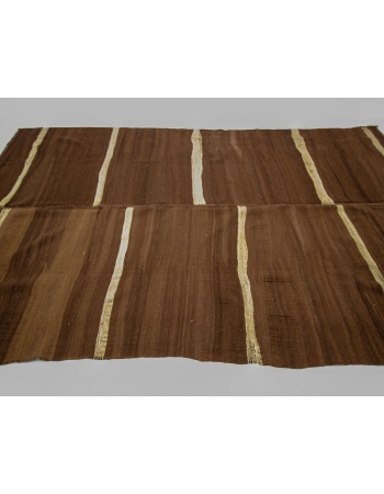 Natural Brown Vintage Turkish Wool Rug