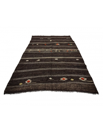 Vintage Striped Modern Kilim Rug