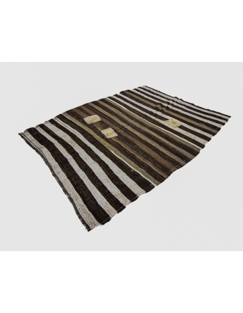 One of a Kind Vintage Striped Kilim RUg