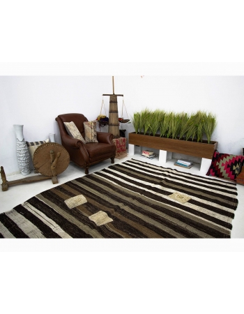 One of a Kind Vintage Striped Kilim RUg