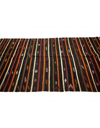 Striped Vintage Turkish Kilim Rug