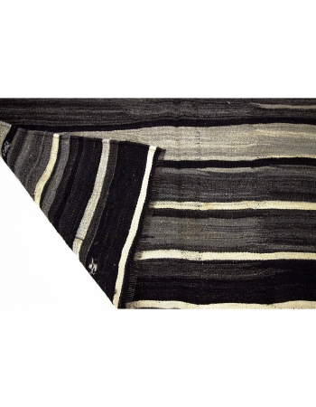 Gray & Brown Vintage Turkish Modern Kilim