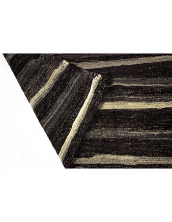 Striped Vintage Brown Kilim Rug