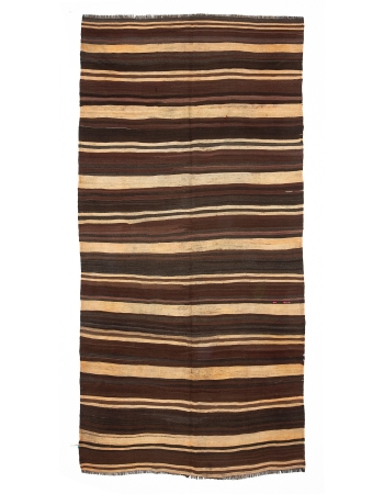 Striped One of a Kind Vintage Kilim Rug