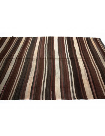 Striped One of a Kind Vintage Kilim Rug