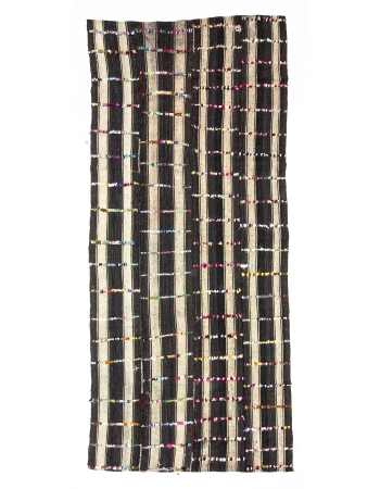 Decorative Vintage Kilim Rug With Colorful Pon Pon