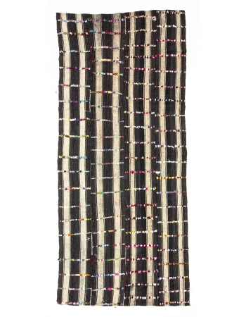 Decorative Vintage Kilim Rug With Colorful Pon Pon