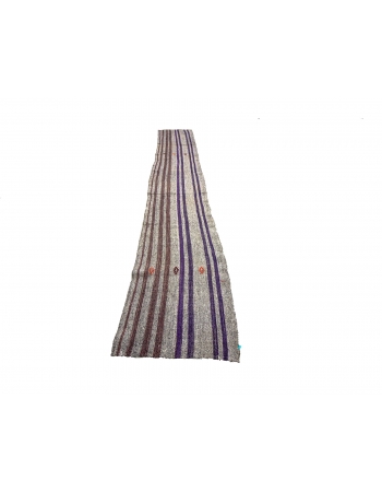 Vertical Striped Long Turkish kilim Runner Rug