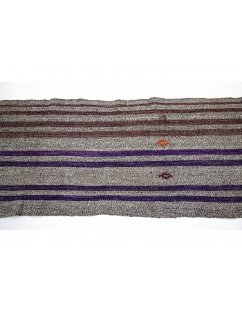 Vertical Striped Long Turkish kilim Runner Rug