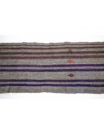 Vertical Striped Long Turkish kilim Runner Rug