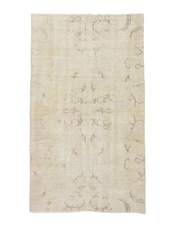 Washed Out Vintage Turkish Carpet - 4`0" x 6`9"