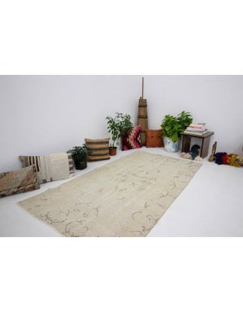 Washed Out Vintage Turkish Carpet - 4`0" x 6`9"