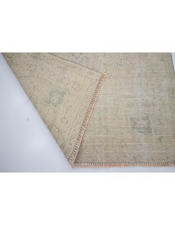 Distressed Washed Out Vintage Turkish Carpet - 4`2" x 7`1"