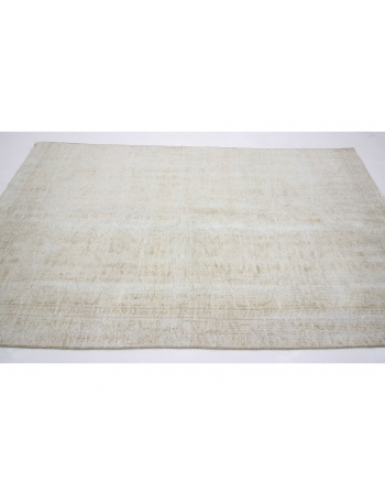 Washed Out Vintage Faded Turkish Oushak Rug - 4`11" x 8`0"