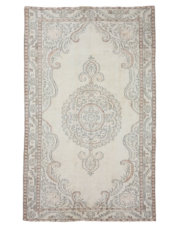 Washed out Vintage Turkish Carpet - 6`0" x 9`10"