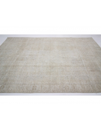 Distressed Washed Out Vintage Carpet - 6`9" x 10`9"